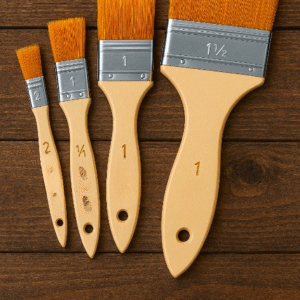 Pack of 4 Nylon Hair Wide and Thin Gesso Base Brushes ? Premium Paint Brushes Set for Artists - Image 1
