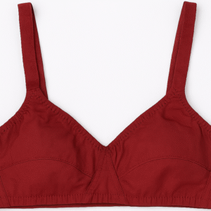 Cotton Sada Bra Pack of 3 ? Mehroon, Black & Skin Color | Comfortable 3 Hook Non-Padded Bra for Women - Image 2