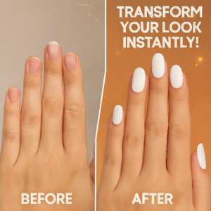 Pack of 24 Charming Artificial Nails with Glue ? 240 Nails & 24 Glues Total, Beautiful Nail Extensions for Girls & Women (Random color) - Image 3