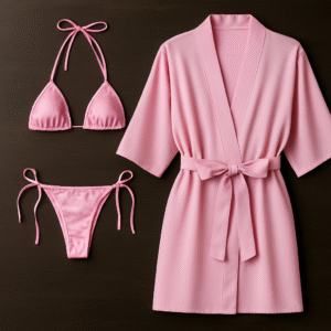 3-Piece Swimwear & Lounge Set for Women ? Monokini, Bikini & Sheer Robe | Beach & Pool Outfit | - Image 3