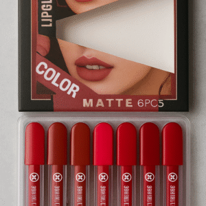 Romantic Empire Matte Lipgloss Set of 6 ? High Pigment, Long-Lasting Liquid Lip Gloss | Shades of Red Collection - Image 2