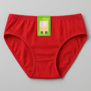 Jersey Plain Panty for Women ? Soft & Comfortable Everyday Underwear, Lightweight and Breathable Lingerie in Red (1 Piece) - Image 3