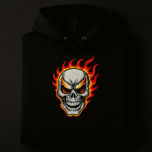 New Summer Collection Full Black Hoodie with Ghost Skull Print for Men and Boys ? Comfortable, Trendy & Casual Wear - Image 3