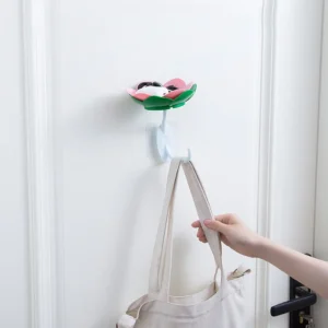 Double Wall Hanging Drain Soap Box Multifunctional Lotus Flower Shaped Soap Holder Bathroom Rack Household Non-slip Storage Hook (Random colors) - Image 5