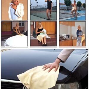 Clean Cham Absorbant Car, Home Cleaning Synthetic Chamois Leather Magic Cloth(Random Color) - Image 4