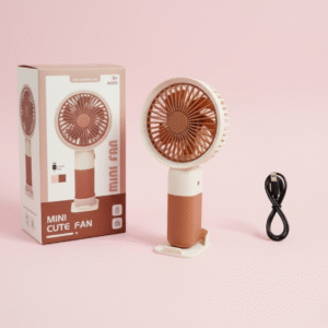 Mini Cute Fan ? Portable USB Rechargeable Handheld Cooling Fan for Kids & Adults, Stand/Base Included (Random Color) - Image 2
