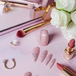 Luxury Pink Nail Tips Set ? 12 PCS False Nails with Glitter & Rhinestone Design | Elegant Salon-Style Press-On Nails for Parties, Weddings & Everyday Fashion - Image 4