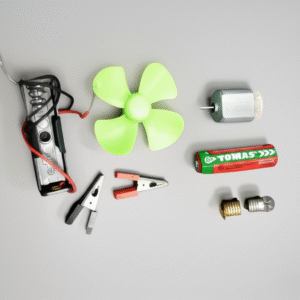 Bulb and Fan Electric Science Experiment Kit for Kids and Adults ? DIY STEM Educational Toy for Physics Projects, Model Building, and Circuit Learning ? Hands-On School Science Experiment Kit with Motor, Fan, Bulb, and Accessories (Random Color) - Image 4