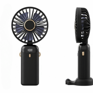 LED Digital Display Rechargeable Fan with USB Cable ? Portable Mini Cooling Fan with Adjustable Speed, Battery Indicator & Easy Charging (random color) - Image 4