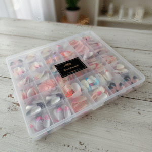 288 Pcs French Nails Set ? Multicolor ABS Plastic Nail Tips, Smooth & Even Coverage, Durable, Easy-to-Apply, Perfect for DIY & Professional Manicures - Image 3