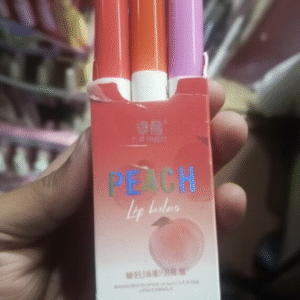 3 In 1 Shijing Peach Lip Balm ? 3-in-1 Moisturizing, Hydrating, Protective & Nourishing Lip Care with Vitamin E ? Natural Peach Flavor, Organic, Vegan & Cruelty-Free - Image 1