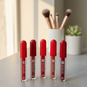 6 Pcs Lip Gloss Set ? Liquid Formula with Shades of Red, Smooth Application, Long-Lasting Shine & Moisture, Perfect for Everyday & Party Makeup - Image 3