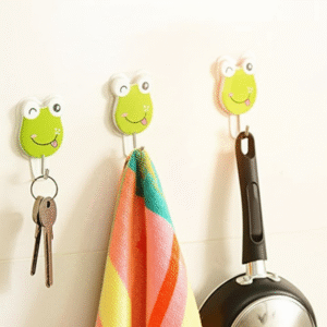 Pack Of 3 Self Adhesive Wall Hooks ? Waterproof Cartoon Sticky homes for Home & Kitchen | Heavy Duty Multipurpose Storage Hooks | Easy No-Drill Installation | Strong Adhesive for Glass, Wood, Plastic, Stainless Steel | (Random Color) - Image 4
