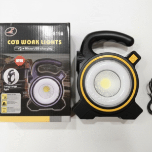 COB LED Work Light JY-819A ? Rechargeable Portable Torch with Micro USB Charging, Ultra-Bright Illumination & Durable Design for Home, Car & Outdoor Use - Image 1