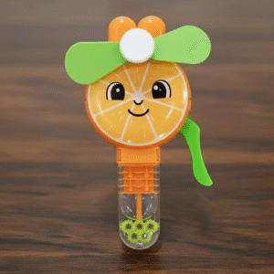 Handheld Fruit Shape Toy Fan for Kids ? Cute Cartoon Design, Safe Soft Blades, Portable Mini Fan for Summer Play & Cooling (Random Design) - Image 2