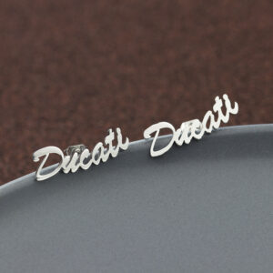 laser cut letter brand name earrings (Golden, Silver). Jewelry - Image 4