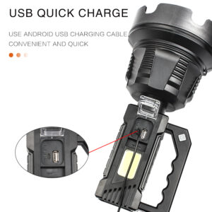 CB T-200 ???? USB Rechargeable Portable Torch/Emergency Light /Compact and Versatile Lighting Solution - Image 5