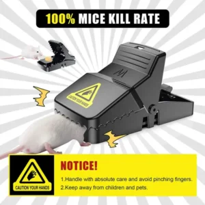 Best Seller  Catcher Automatic Spring Reusable Plastic Black Rat Mice Mouse Traps - Image 1