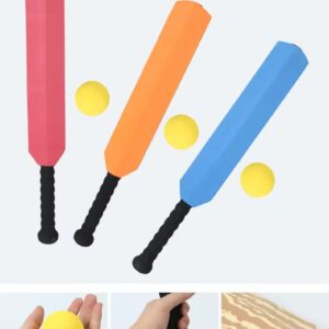 Foam Safe Cricket Bat and Ball Indoor | Professional Cricket Game, Sports Toys for Indoor, Outdoor, Kids, Parent Child Interaction Activity Practice (Random colors) - Image 3