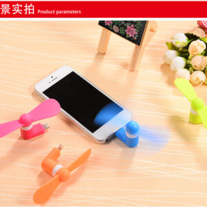 Summer Hot 2 in 1 Mini USB Fan Portable Fan for Mobile Phone Computer , Power bank Air Cooling Fan Android   (random color) - Micro USB Fan - Image 4