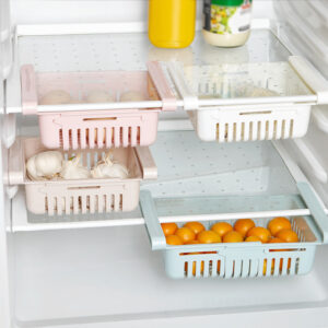 (NW000216) Adjustable Storage Basket For Fridge | Plastic Basket | Stretchable Food Organizer - Image 4