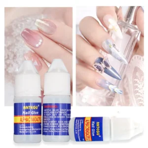 Pack of 5 ? Strong Nail Glue for Nail Art, Decorations & Artificial Nails ? Quick-Drying Adhesive for Press-Ons, Nail Tips, Rhinestones & DIY Manicure - Image 4
