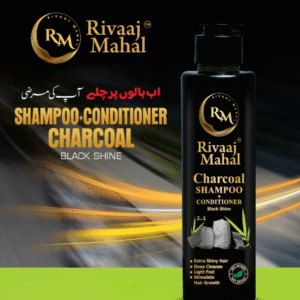 Rivaaj Mahal Charcoal Shampoo + Conditioner ? Black Shine Formula for Deep Clean & Smooth Finish - Image 1