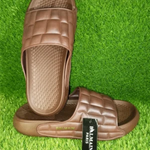 Balmain Men?s Thick Bottom Comfortable Cool slippers Black Brown Grey Color - Image 4