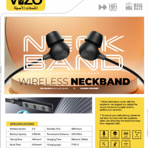 Vizo Kung Fu X2 Wireless Neckband - Best Quality Neckband - Wireless Neckband ( Random Color ) - Image 1