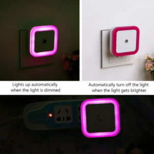 1 PC LED Night Light, Plug in LED Wall Lamp with Dusk to Dawn Sensor, Auto ON/Off Night Lights-Perfect for Bedroom, Children and Kid's Room (Pink Color) - Image 5