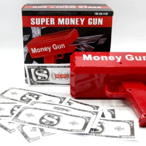 Rain Money Gun_ Paper Playing Spray Money Toy Gun_, Prop Money Gun(red color) - Image 4