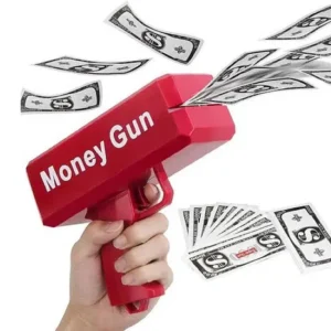 Rain Money Gun_ Paper Playing Spray Money Toy Gun_, Prop Money Gun(red color) - Image 5