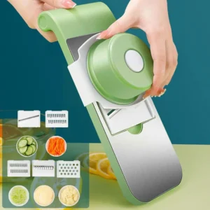 Multifunctional Vegetable Cutter Grater For Vegetables Slicers - Shredders Peeler Carrot Fruit Vegetable Cutting Kitchen Tool ( Random Colors) - Image 4