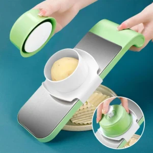 Multifunctional Vegetable Cutter Grater For Vegetables Slicers - Shredders Peeler Carrot Fruit Vegetable Cutting Kitchen Tool ( Random Colors) - Image 3