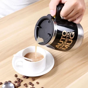 Auto Magnetic Mug 400ml Coffee Milk Mix Cups 304 Stainless Steel ( Battery Operated ) (random Color) - Image 3
