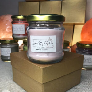 Petal Bloom Candle | Where Every Flame Blooms Like a Midnight Garden ? Handmade Jasmine Sambac Soy Wax Candle - 100 gram - Image 1