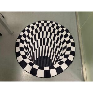 3D Optical Vortex Illusion Carpet Round Rug - Image 2