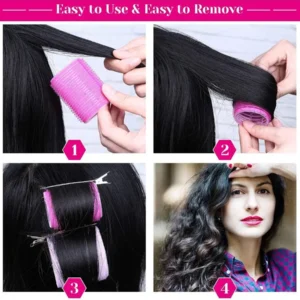 Magic Hair Roller Self-Grip Holding Rollers Hairdressing Curlers Hair Design Sticky Cling Style (12 Pcs) (random color) - Image 3