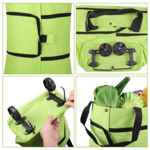 Portable multi-function Trolley Bag with Wheels Folding Travel Luggage Bag Vegetable Grocery Shopping Trolley Carry Bag(Random Color - Image 5