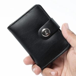 Plain Leather Minimool Button Closure Wallet Smart Wallet for Male And Female Easy To Carry, Stylish And Slim (random color) - Image 4