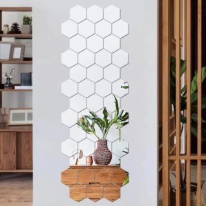 (pack of 12)  3d acrylic Hexagon Simple Mirror-Surface Geometric DIY Art Mural for Home Decoration Wall - Image 5