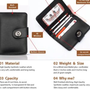 Plain Leather Minimool Button Closure Wallet Smart Wallet for Male And Female Easy To Carry, Stylish And Slim (random color) - Image 1