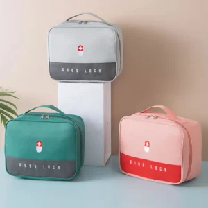 Empty Medicine Pills Storage Box Organizer | First Aid Kit Medicine Bag Portable Waterproof Outdoor Travel (Random color) - Image 1