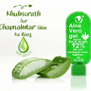 Aloe Vera Face Wash (100ml) By Vcare Products) | Extracts from Aloevera Gel and Neem Serum | Aloe vera face wash for oily skin | Organic Aloe Vera face wash 100ml - Image 2