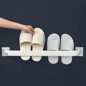 (1 PCs )Plastic Towel Hanger Stick Standing Suction Towel Rack Wall Mounted Cover Bathroom Storage Shelf (random color) - Image 2