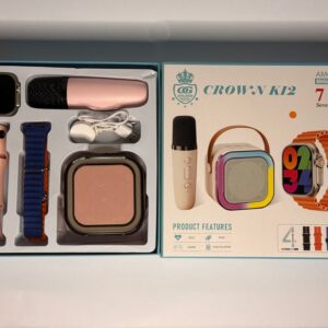 Crown K12 Watch & Speaker Set - Best Quality Speaker Set & Watch Set | Watch with Karaoke Speaker | Watch with 4 Multiple Random Color Straps - Image 3
