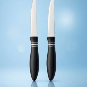 2 Pcs Concord Stainless Steel Kitchen Knife ? Multipurpose Table Knife with Serrated Edge, 12 cm (Random color) - Image 1