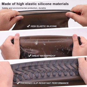 (pair) Waterproof Shoe Covers - Reusable Silicone Shoes Covers for Rain (random color) - Image 3