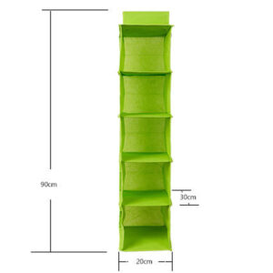 5 Shelf Clothes Hanging Organizers Pant Organizer Wardrobe Section Storage Closet Organiser  (random color) - Image 4