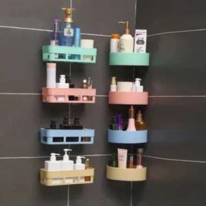 Deal of 2 Bathroom Shelf ,1 Pce Bathroom Shelf ,1 Pce Bathroom Corner Triangle Rack (random color) - Image 3